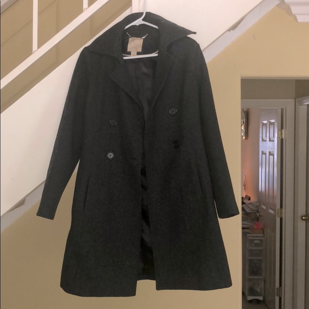 Dark grey Pea coat xs